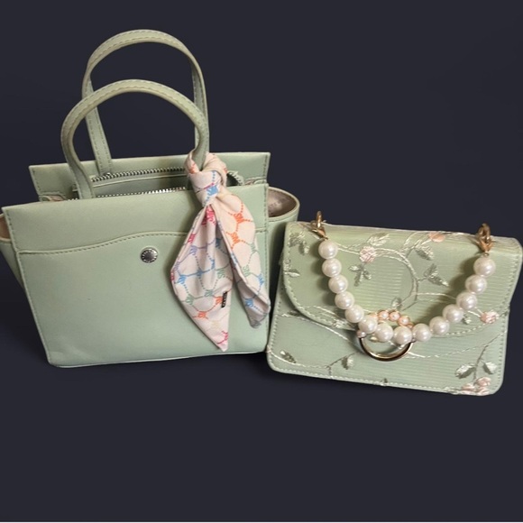 Steve Madden Mint Sage Handbag Set - Picture 1 of 10